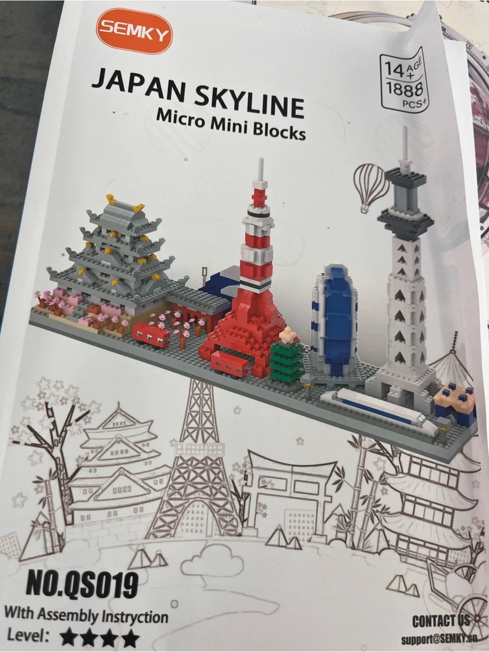 Small Blocks Building Set Japan skyline